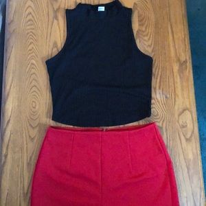 Crop top and shorts outfit